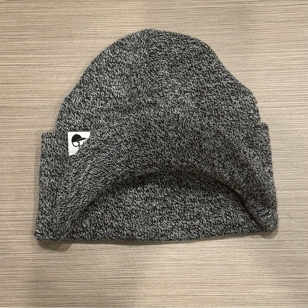 George Hats - Marl Black Visor Beanie